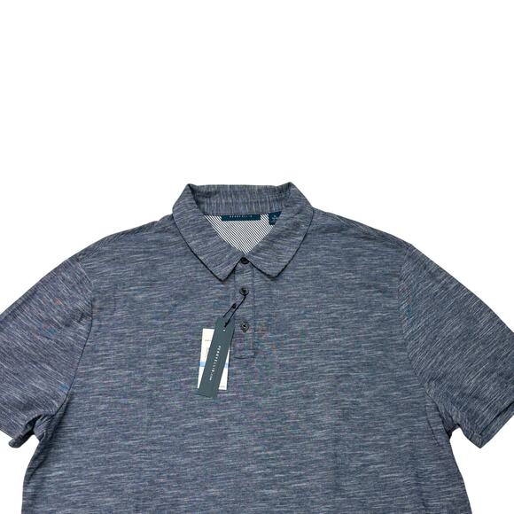 Perry Ellis Polo Shirt Mens Size XL Blue Short Sleeve Pullover Classic Preppy - Picture 3 of 9